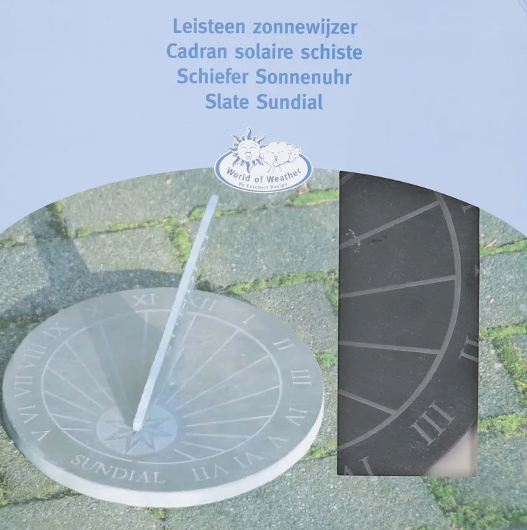 Cadran solaire à poser en schiste