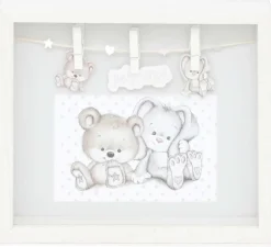 Cadre blanc en bois bébé pour photo 10 x 15 cm (Petit ange)