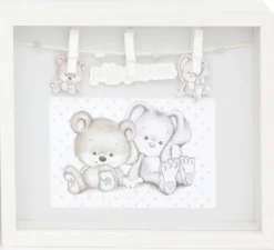 Cadre blanc en bois bébé pour photo 10 x 15 cm (Petite princesse)