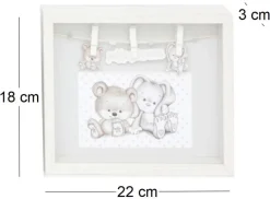 Cadre blanc en bois bébé pour photo 10 x 15 cm (Petite princesse)