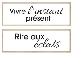 Cadre décoratif slogan 20 x 60 cm (Lot de 2)