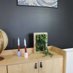 Cadre mural avec plante succulente artificielle 20 x 30 cm
