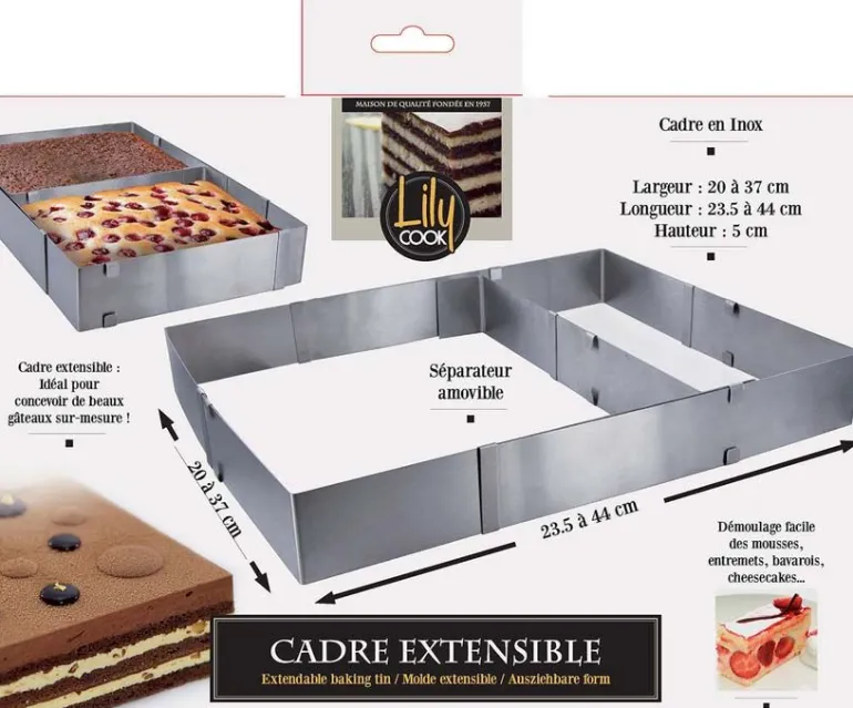 Cadre patisserie et cuisine avec séparateur amovible