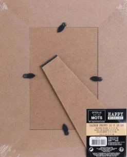Cadre photo en bois Happy working (Lot de 2)