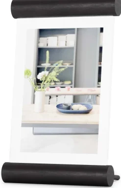 Cadre photo en bois 10 x 15 cm Scroll (Noir)