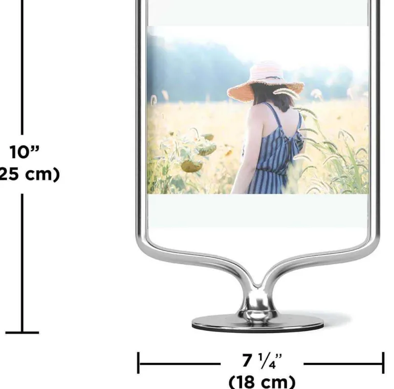 Cadre photo rotatif en aluminium Wishbone (Chrome)