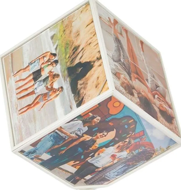 Cadre photo rotatif 6 faces Kube (10 x 10 cm)