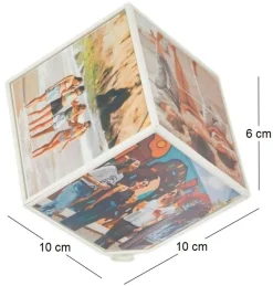 Cadre photo rotatif 6 faces Kube (10 x 10 cm)