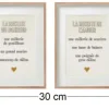 Cadre Recette Amour, Bonheur, Amitié, Vie (Lot de 4)