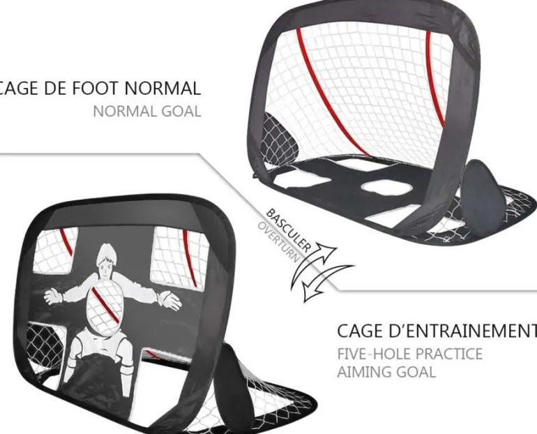 Cage de foot pliable 2 en 1 Newbie 120 x 90 cm