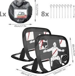 Cage de foot pliable 2 en 1 Newbie 120 x 90 cm