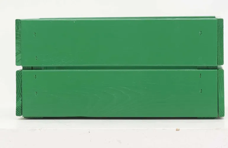 Caisse de rangement en pin petit modèle 31 x 23 x 15 cm (Vert menthe)