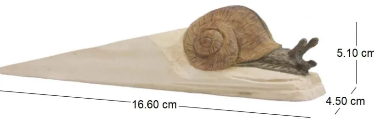 Cale-porte en bois sculpté à la main Animal (Escargot de Bourgogne)