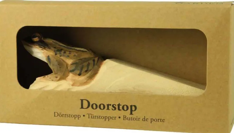 Cale-porte en bois sculpté à la main Animal (Grenouille des champs)
