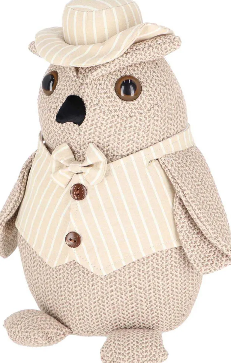 Cale-porte en tissu animal habillé (Chouette)