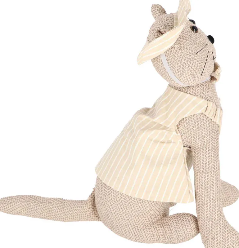 Cale-porte en tissu animal habillé (Chat)