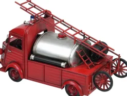 Camion de pompier décoratif en métal