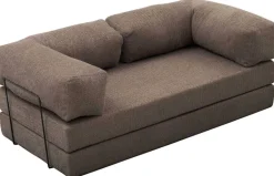 Canapé chauffeuse 3 places en chenille Comfort (Gris)