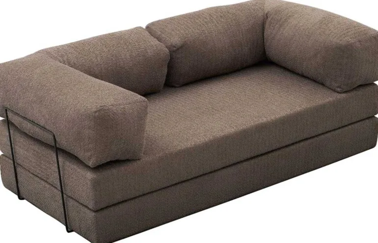 Canapé chauffeuse 3 places en chenille Comfort (Gris)