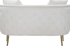 Canapé en tissu Bucarest 127 x 74 x 71 cm (Crème)