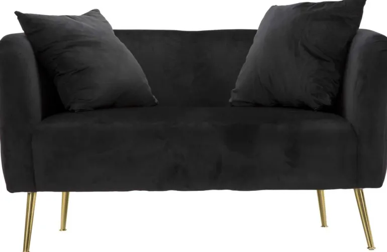 Canapé en tissu Bucarest 127 x 74 x 71 cm (Noir)