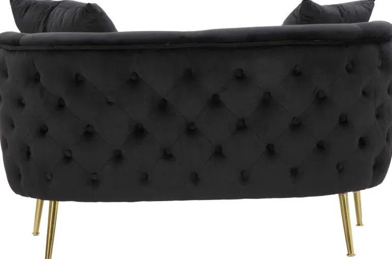 Canapé en tissu Bucarest 127 x 74 x 71 cm (Noir)