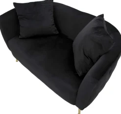Canapé en tissu Bucarest 127 x 74 x 71 cm (Noir)