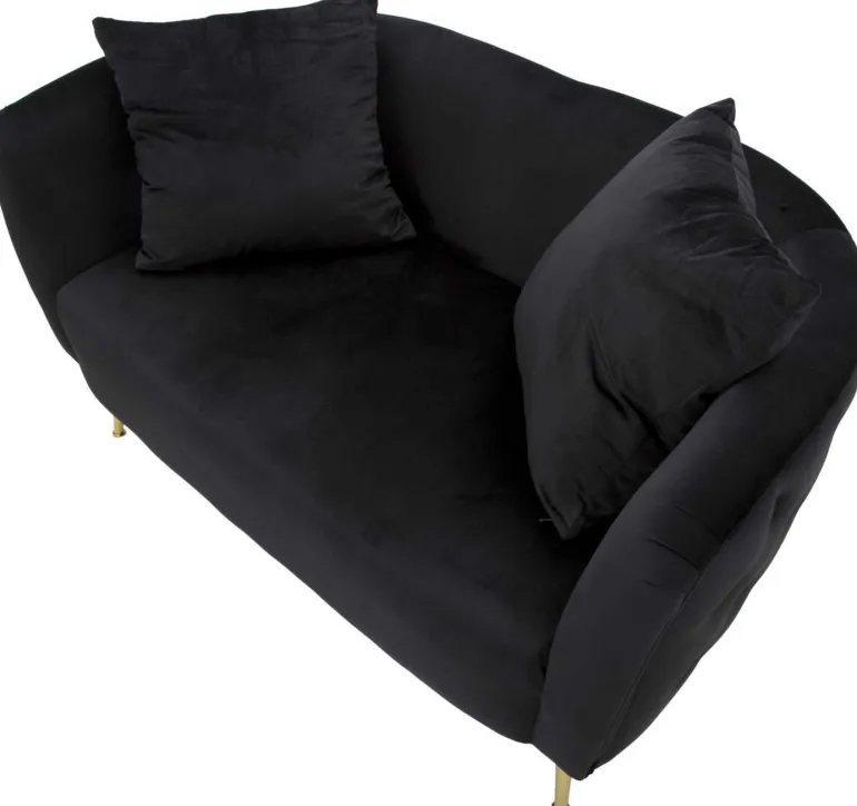 Canapé en tissu Bucarest 127 x 74 x 71 cm (Noir)