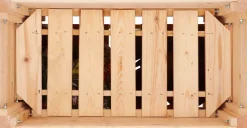 Carré potager avec espace de stockage en pin