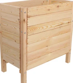 Carré potager avec espace de stockage en pin