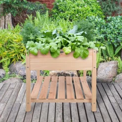 Carré potager en pin naturel sur pieds (Largeur 78 cm)