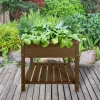 Carré potager en pin teinté sur pieds (Largeur 78 cm)
