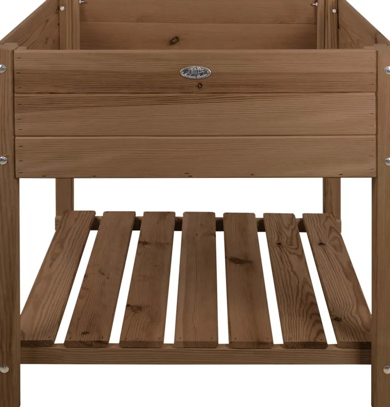 Carré potager en pin teinté sur pieds (Largeur 78 cm)