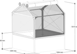 Carré potager premium avec serre Basic air