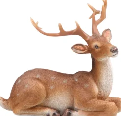 Cerf couché en résine