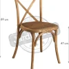 Chaise bistro en orme empilable (unitaire )