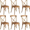 Chaise bistro en orme empilable (Lot de 6)