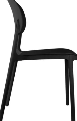 Chaise colorée en polypropylène Cheer (Noir)