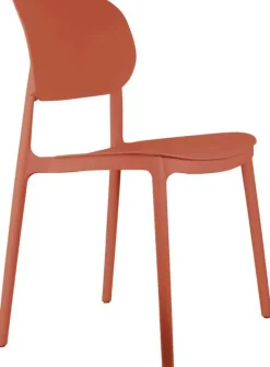 Chaise colorée en polypropylène Cheer (Orange brûlée)