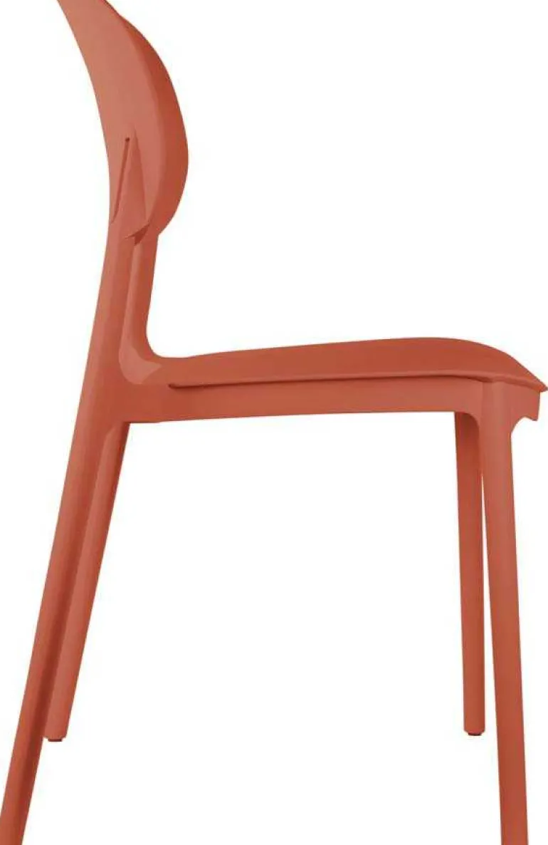 Chaise colorée en polypropylène Cheer (Orange brûlée)