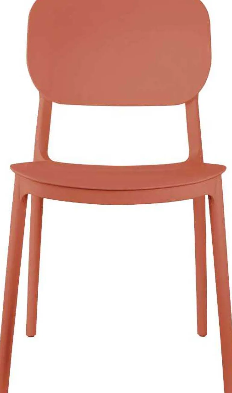 Chaise colorée en polypropylène Cheer (Orange brûlée)