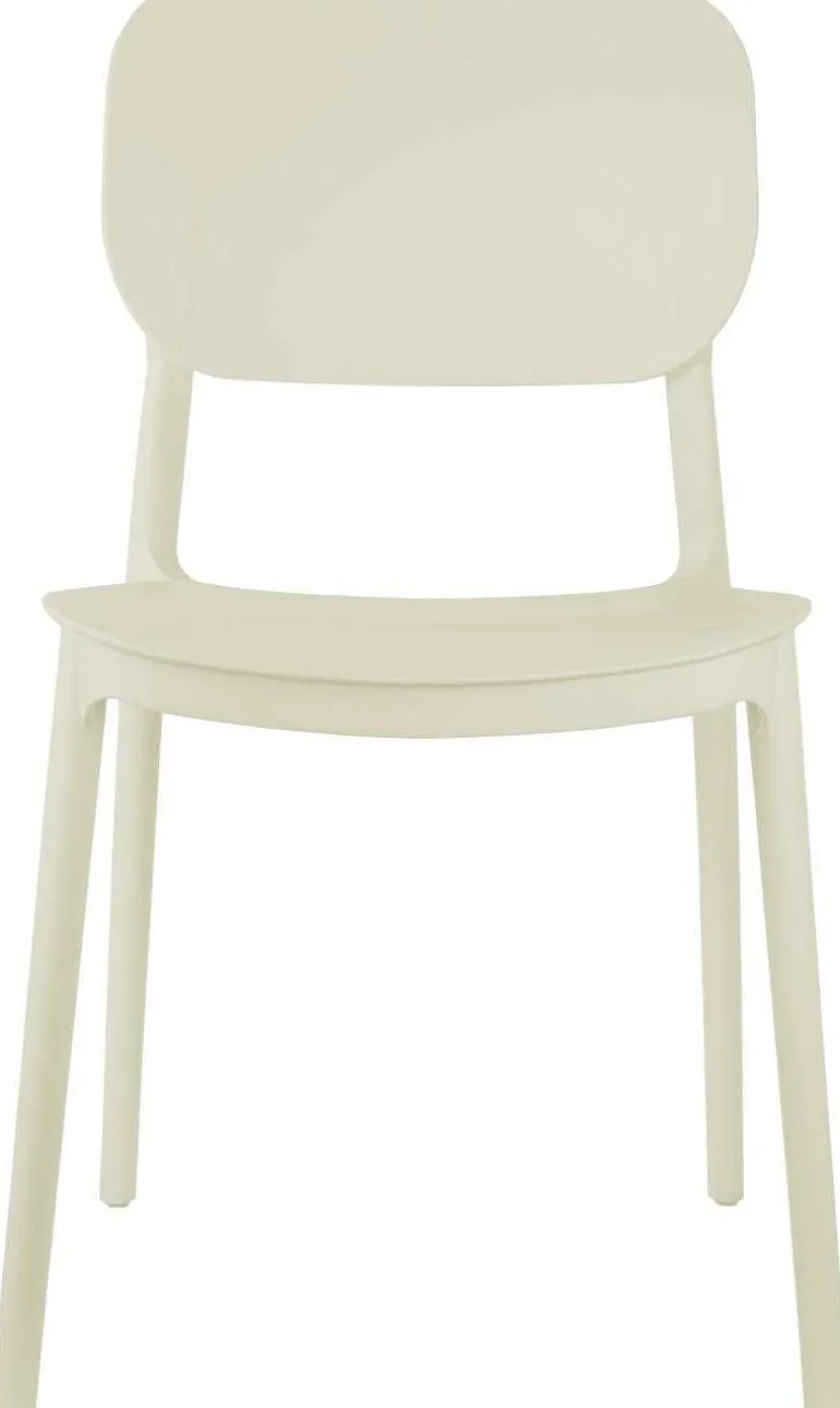 Chaise colorée en polypropylène Cheer (Blanc cassé)