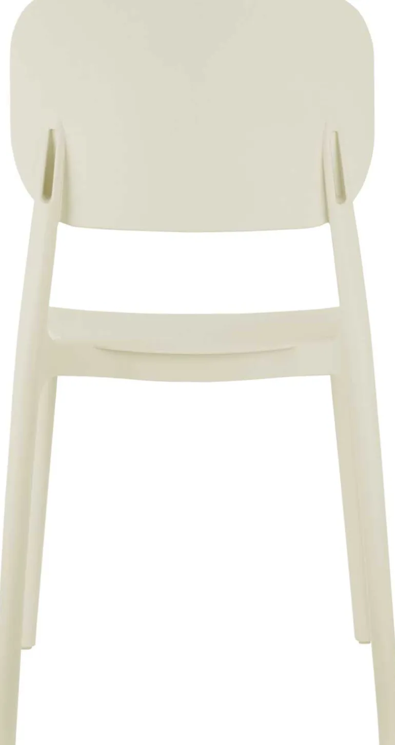 Chaise colorée en polypropylène Cheer (Blanc cassé)