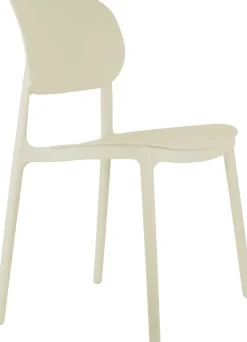 Chaise colorée en polypropylène Cheer (Blanc cassé)