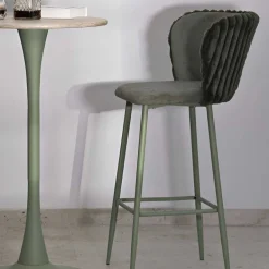Chaise de bar en tissu et métal Alaska (Lot de 2) (Vert)