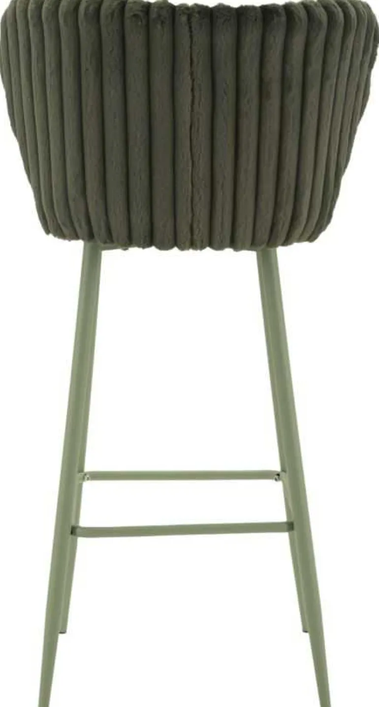 Chaise de bar en tissu et métal Alaska (Lot de 2) (Vert)