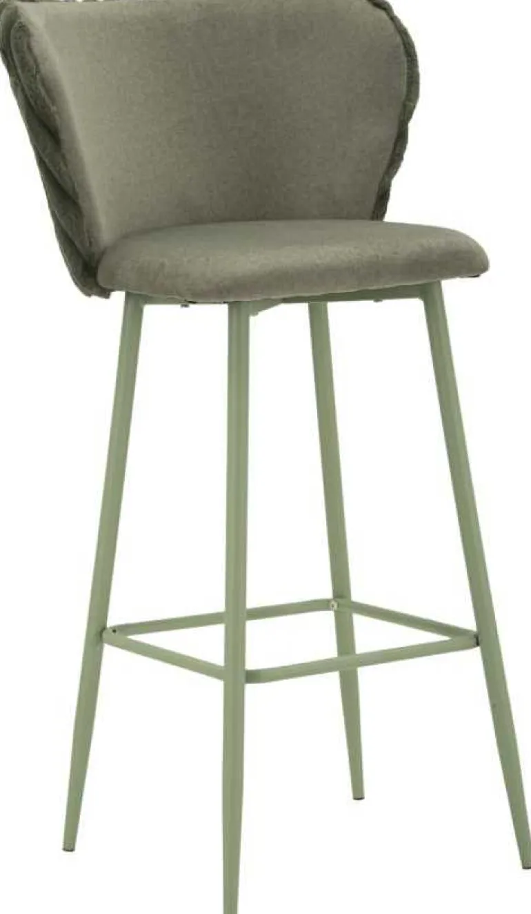 Chaise de bar en tissu et métal Alaska (Lot de 2) (Vert)