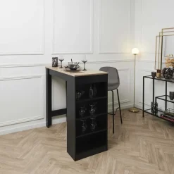 Chaise de bar en velours côtelé Giulia gris (Lot de 2)