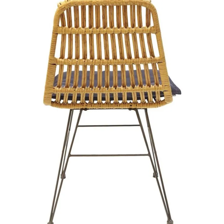 Chaise intérieure extérieure avec galette Surabaya (Bois naturel)