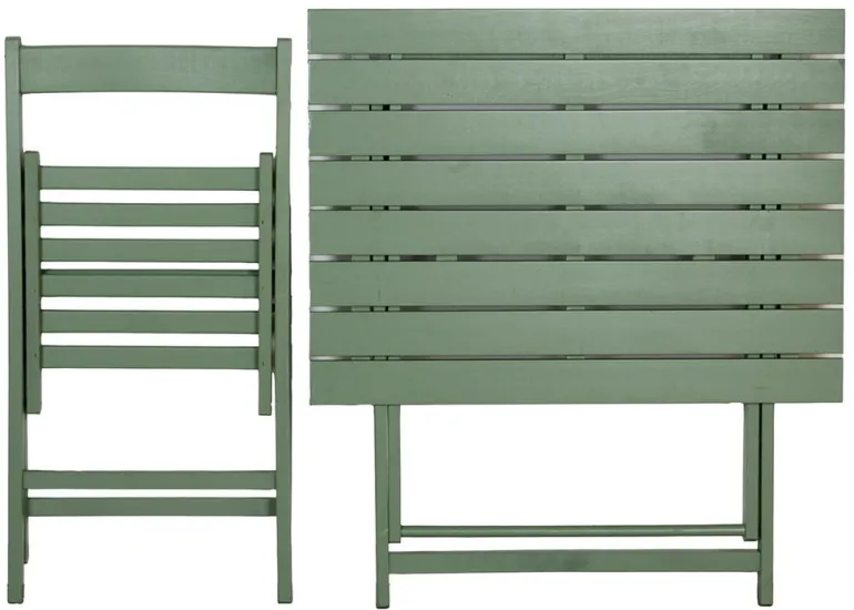 Chaise pliante en bois (Vert)